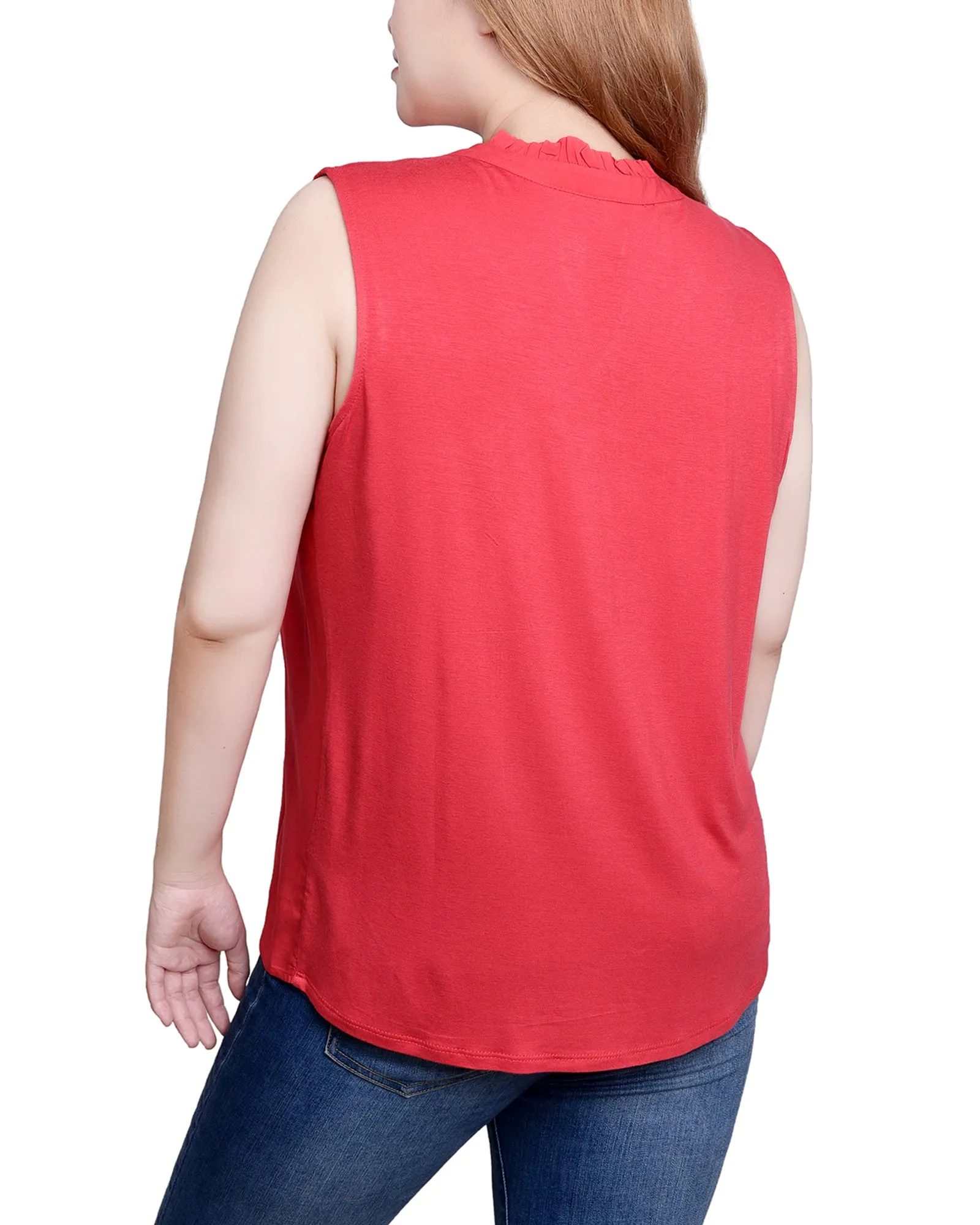 Blouse sans manches à empiècement