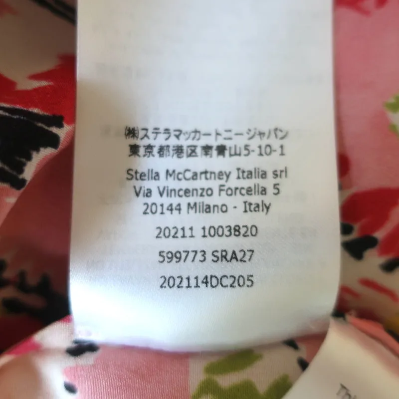 Stella McCartney Blouse Reese Imprimé floral aquarelle rose Taille 40 en soie