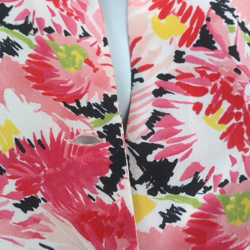 Stella McCartney Blouse Reese Imprimé floral aquarelle rose Taille 40 en soie