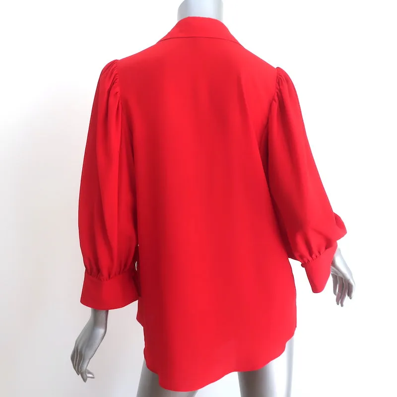 Stella McCartney Reese Chemise à Boutons Rouge Soie Taille 44