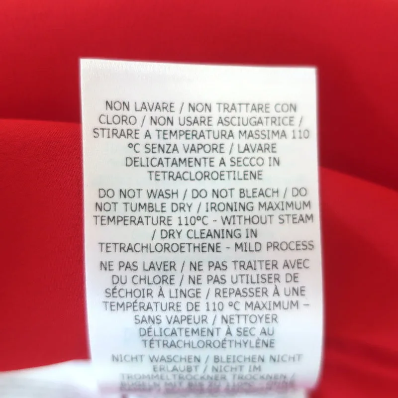 Stella McCartney Reese Chemise à Boutons Rouge Soie Taille 44