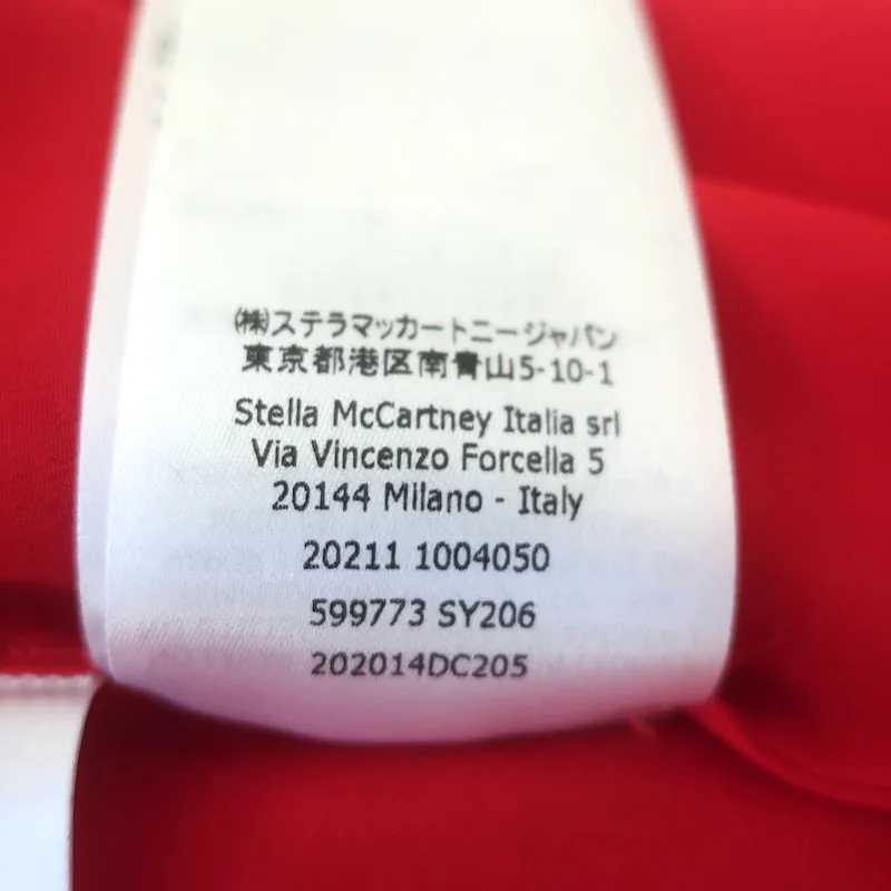 Stella McCartney Reese Chemise à Boutons Rouge Soie Taille 44