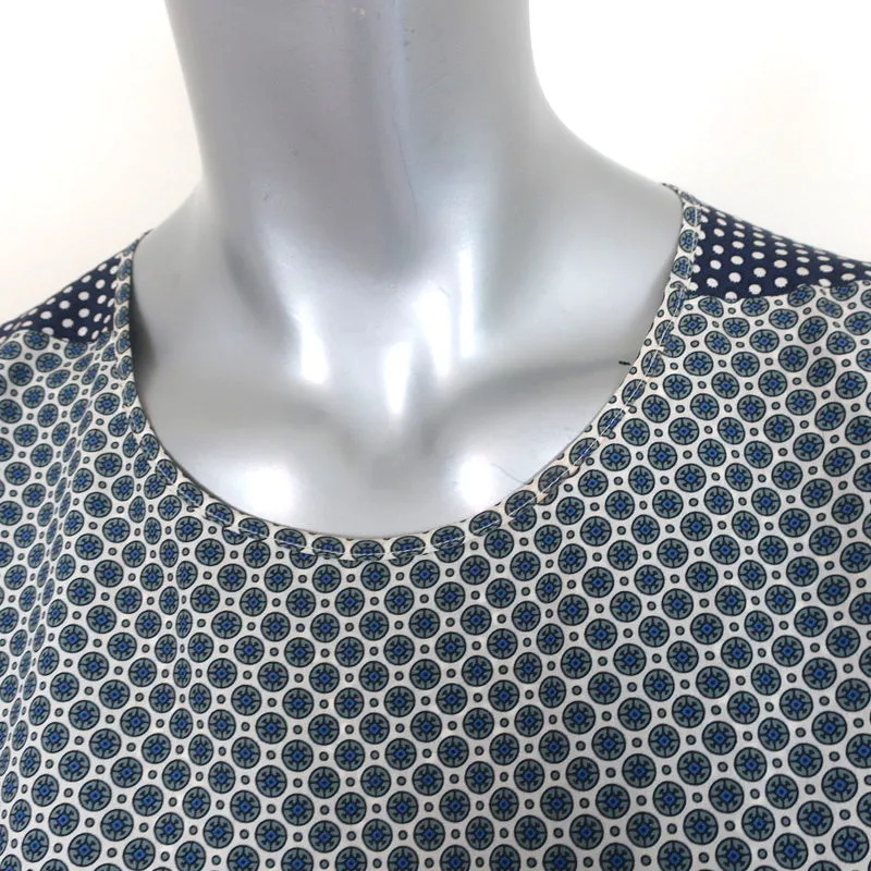 Débardeur Stella McCartney Imprimé Mixte Bleu en Soie Taille 40 Blouse sans Manches