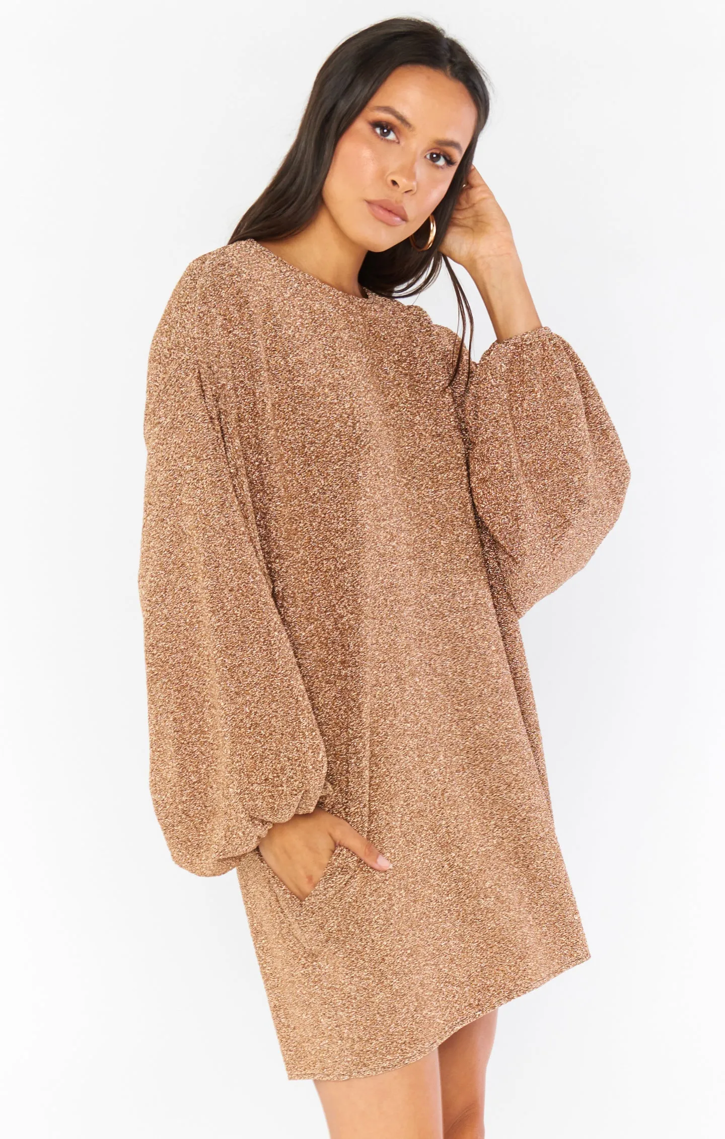 Robe Mini Sure Thing ~ Or Pailleté Brillant