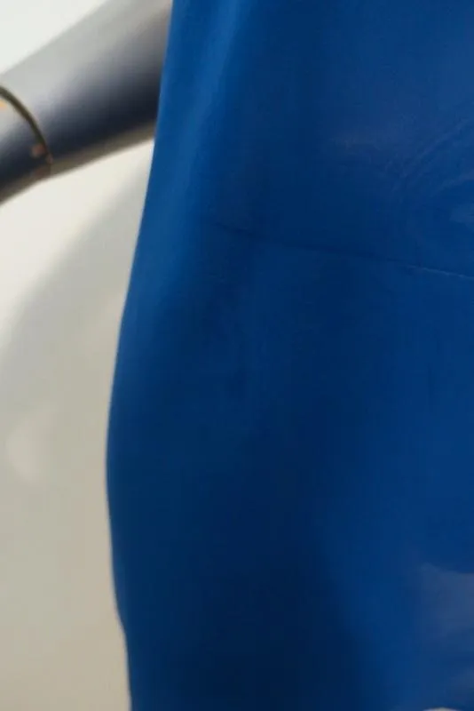 Débardeur T par Alexander Wang en soie et mousseline à panneaux bleus taille moyenne