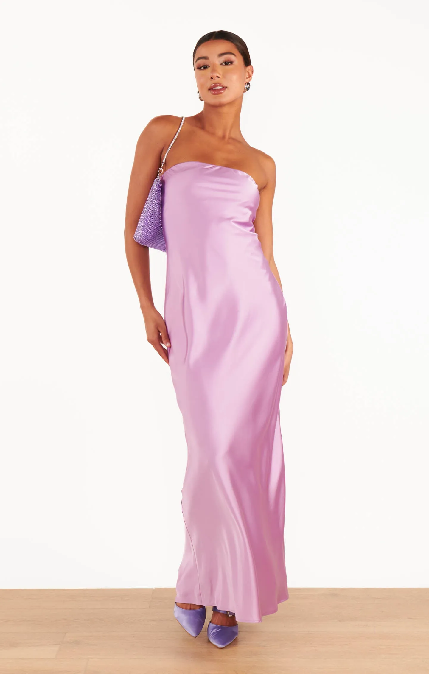 Robe tube Taylor ~ Satin luxe lilas