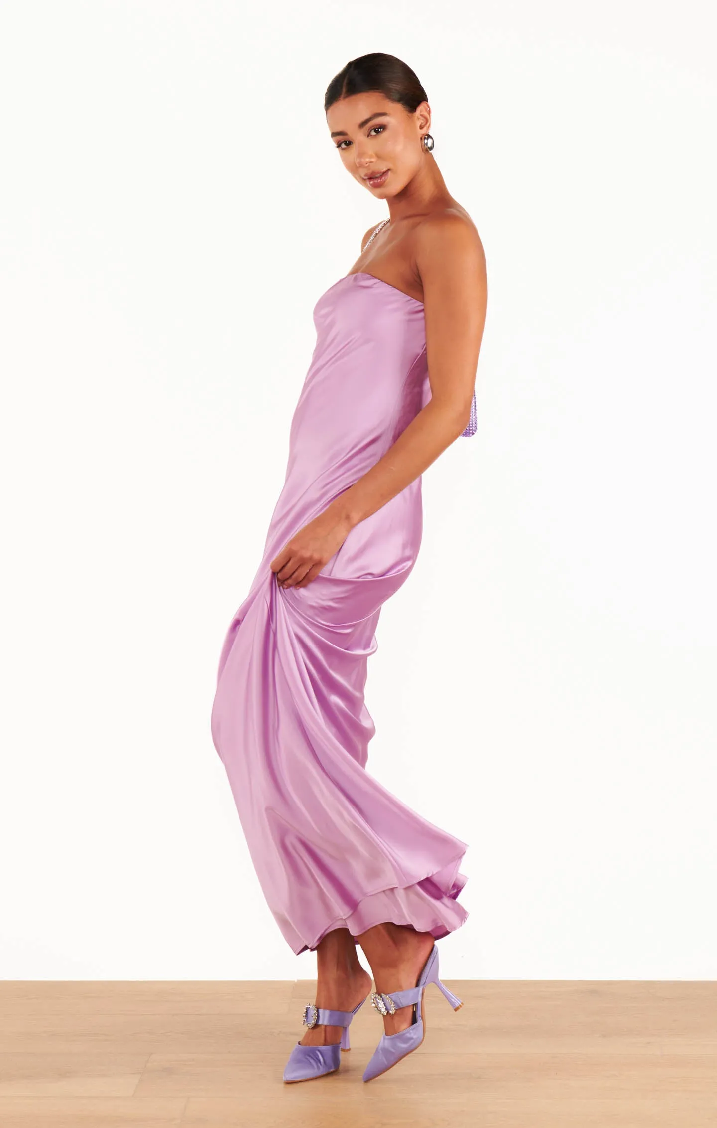 Robe tube Taylor ~ Satin luxe lilas