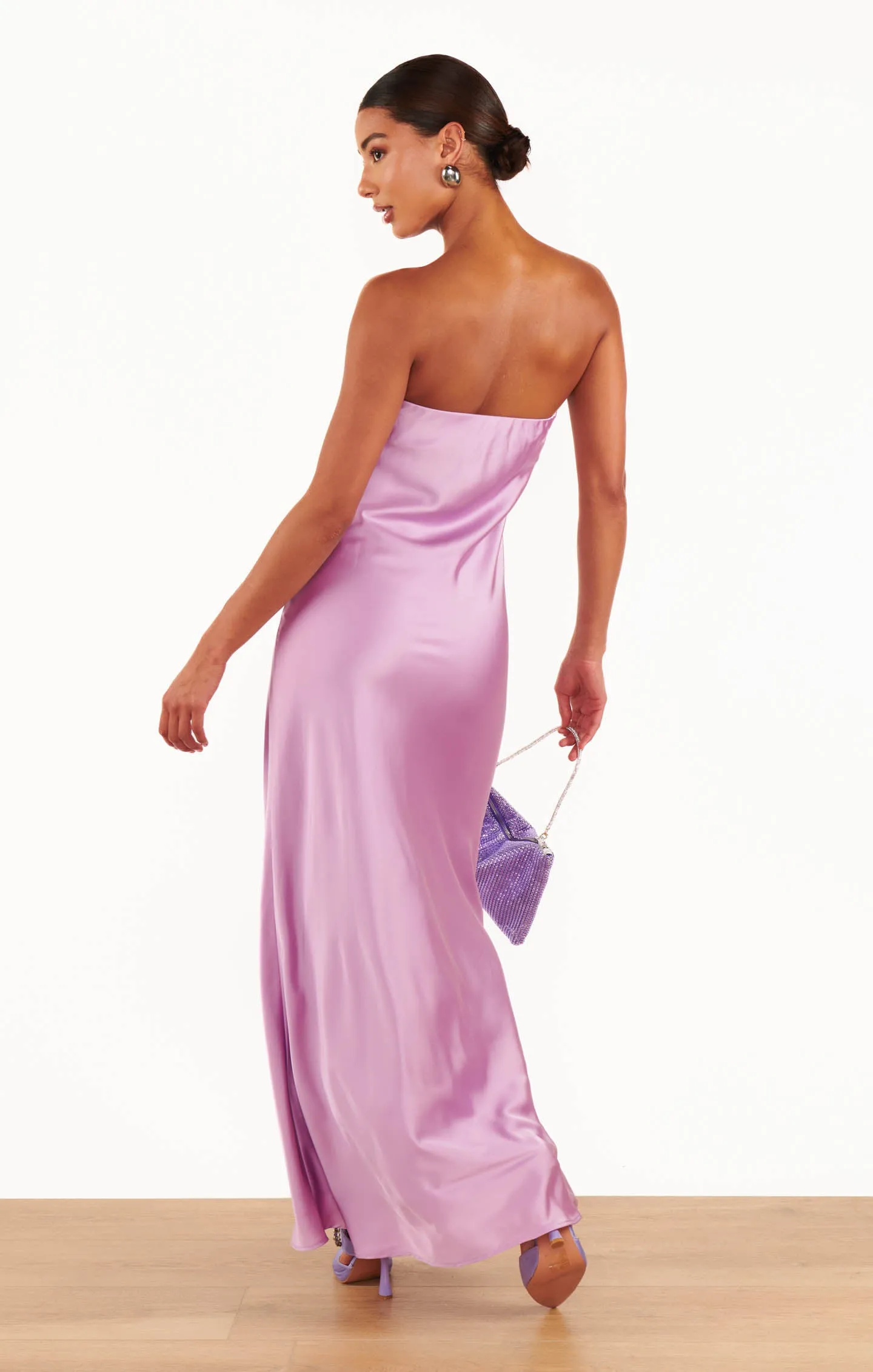 Robe tube Taylor ~ Satin luxe lilas