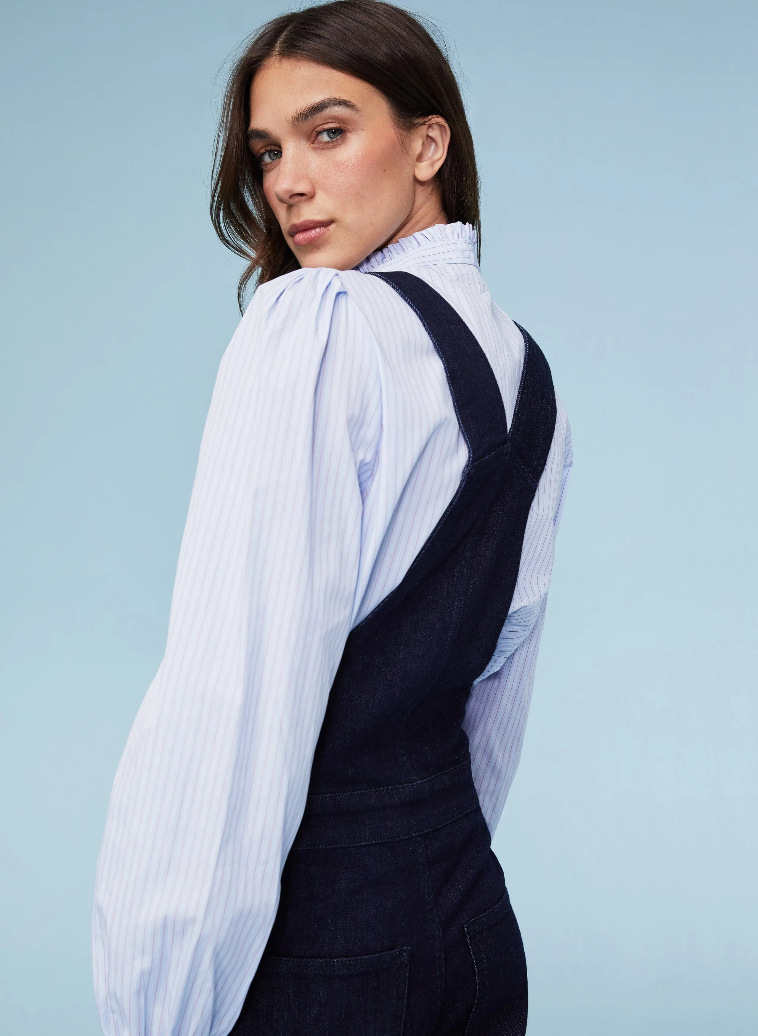 Thandi Organic Dungarees | Jean foncé