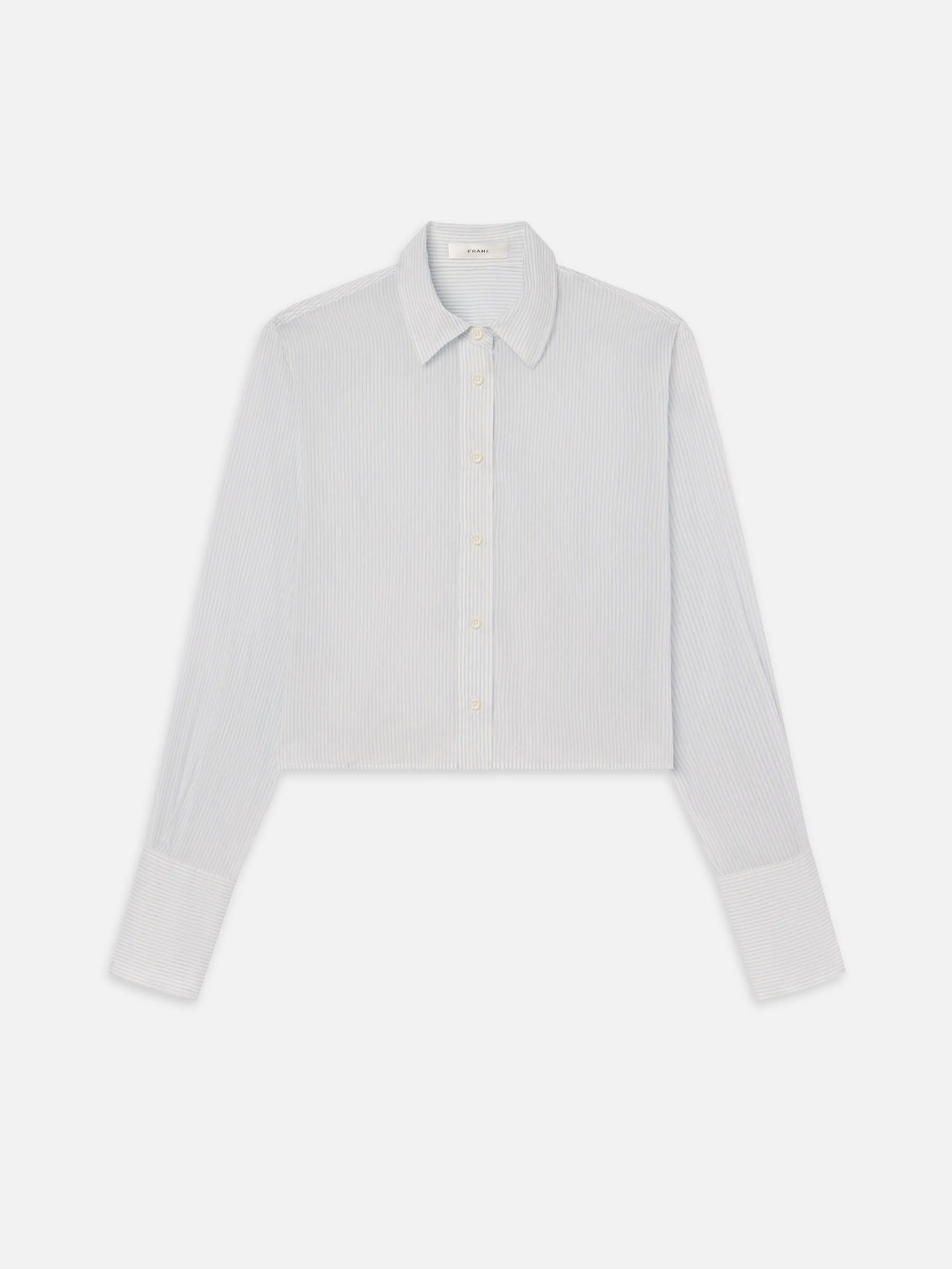 Le Chemisage à Ourlet Courbé -- Chambray Clair Multicolore