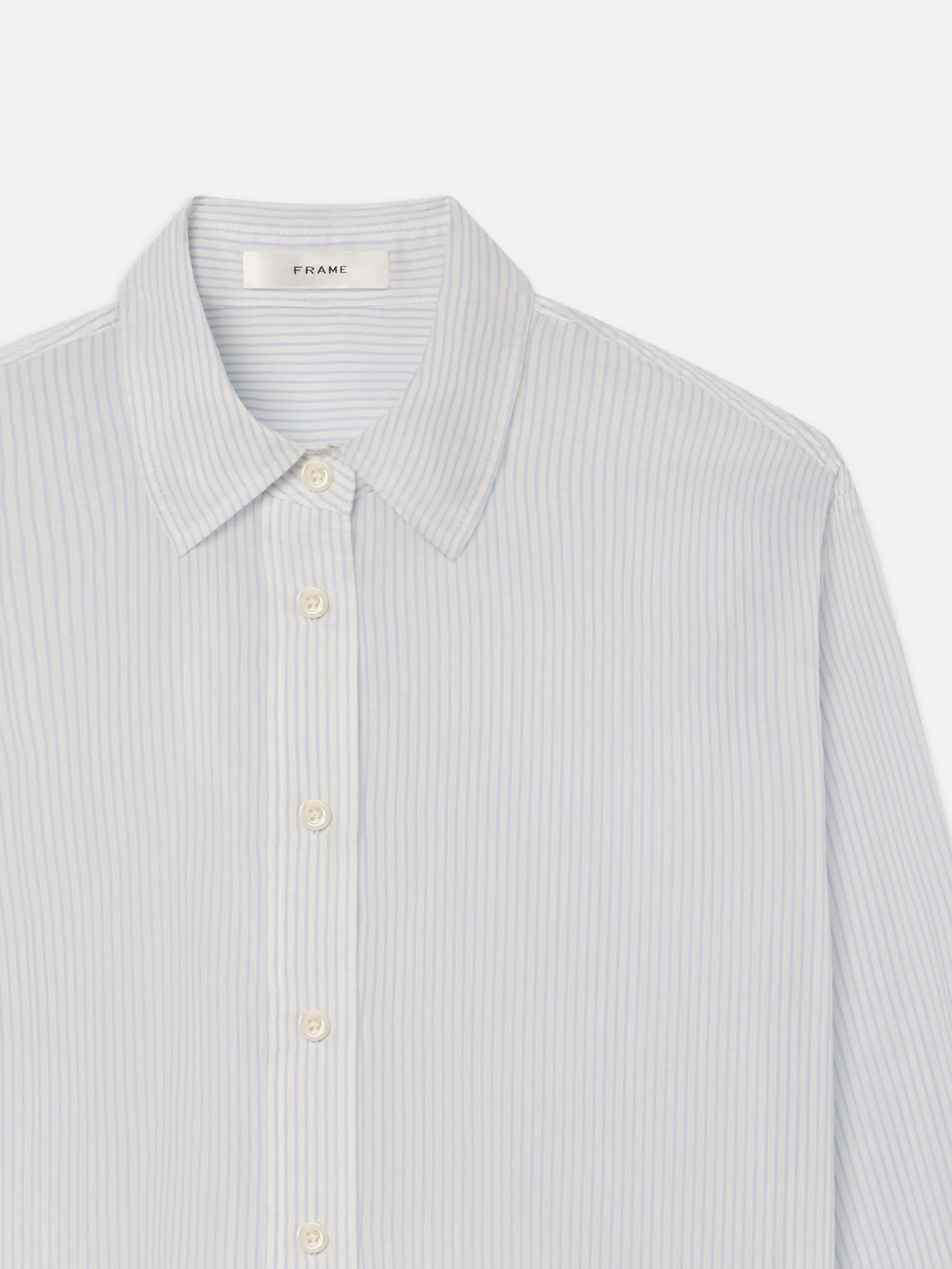 Le Chemisage à Ourlet Courbé -- Chambray Clair Multicolore