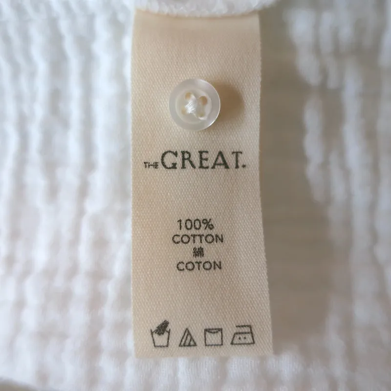 LA GRANDE Chemise Gauze Rancho en Coton Blanc Taille 0 à Boutons