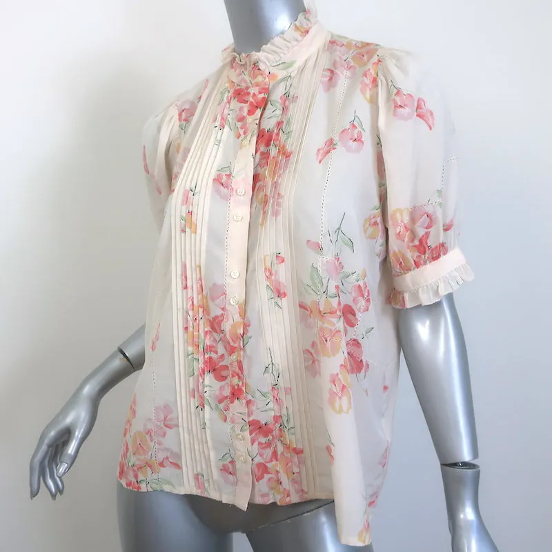 La Grande Blouse à Imprimé Floral The Fiddle Top Hillside Taille 0 avec Boutonnage Devant