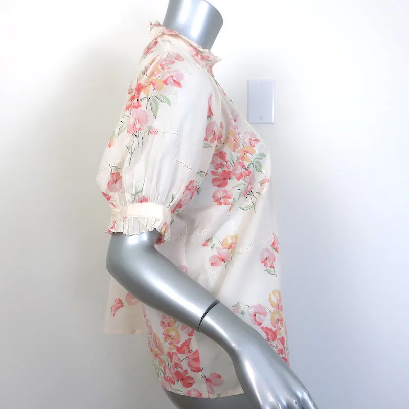 La Grande Blouse à Imprimé Floral The Fiddle Top Hillside Taille 0 avec Boutonnage Devant