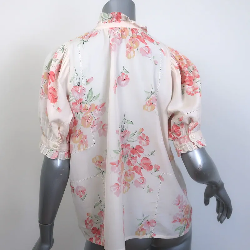 La Grande Blouse à Imprimé Floral The Fiddle Top Hillside Taille 0 avec Boutonnage Devant