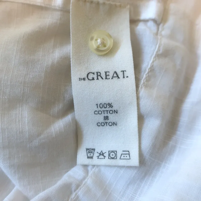 LA MAGNIFIQUE Blouse en Coton Blanc à Volants Gardenia Taille 3 à Boutons