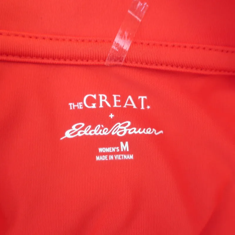 THE GREAT x Eddie Bauer Pull-over à manches longues avec fermeture éclair Rouge Taille Moyenne