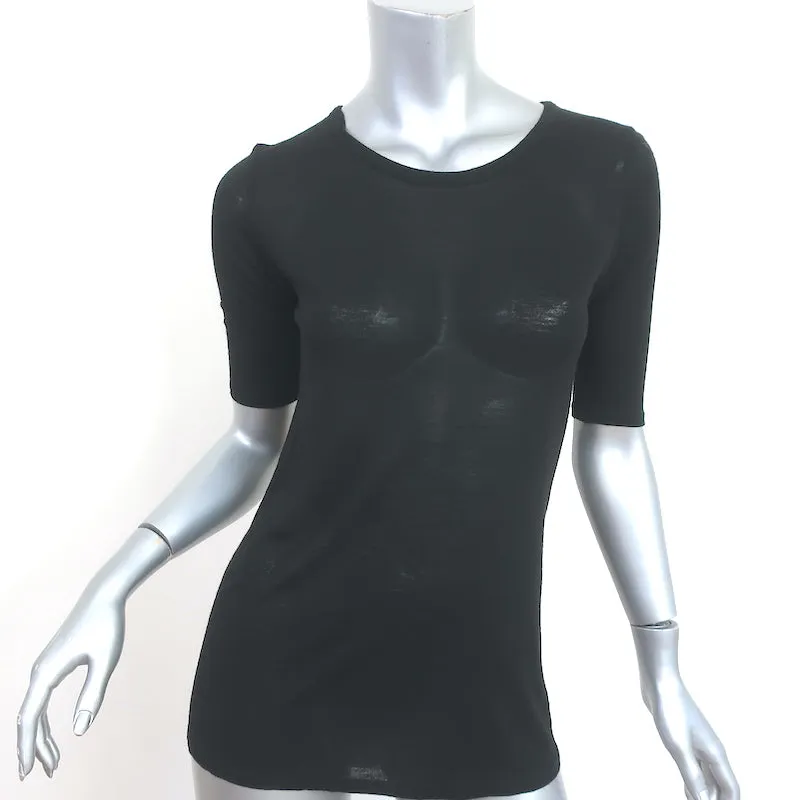 Le T-shirt The Row en jersey noir, taille petit, manches courtes