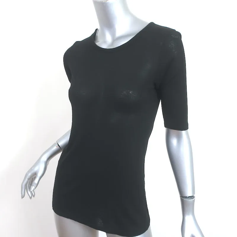 Le T-shirt The Row en jersey noir, taille petit, manches courtes