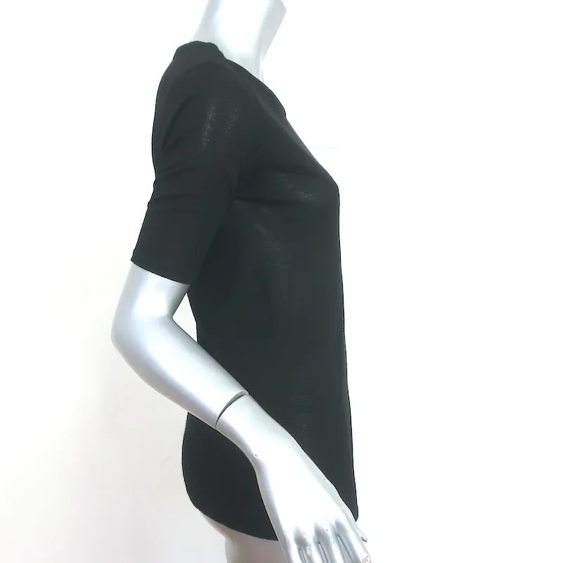 Le T-shirt The Row en jersey noir, taille petit, manches courtes