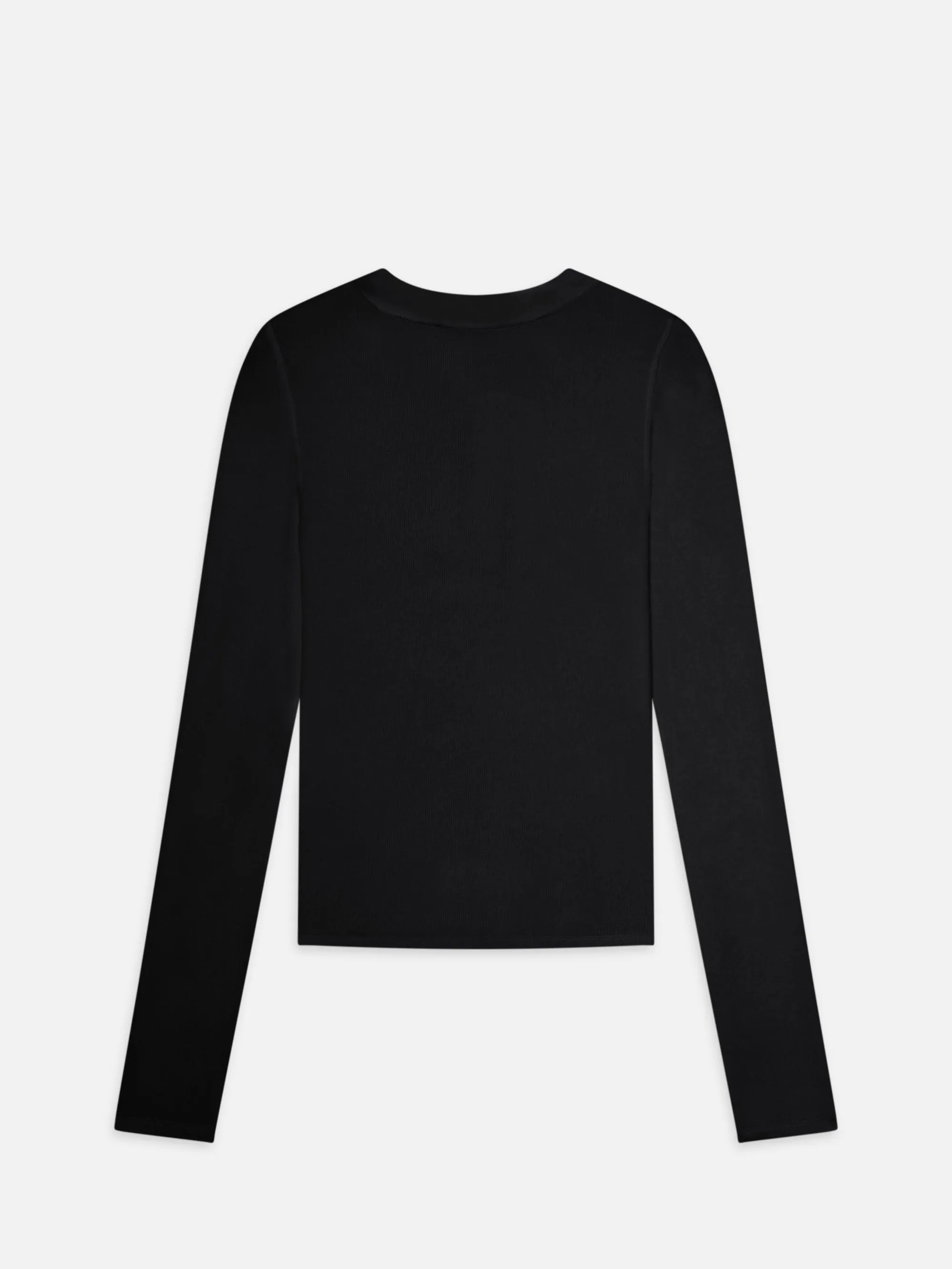 Le Henley à passepoil satiné -- Noir