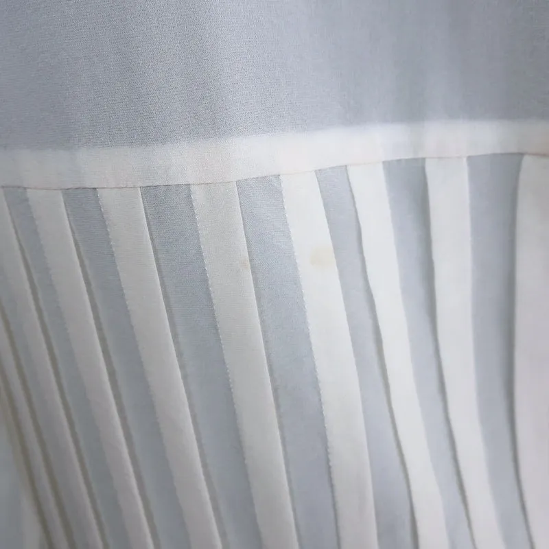 Blouse Theory Zirana Crêpe plissé extensible en crêpe de chiffon Taille Petite Haut à manches longues