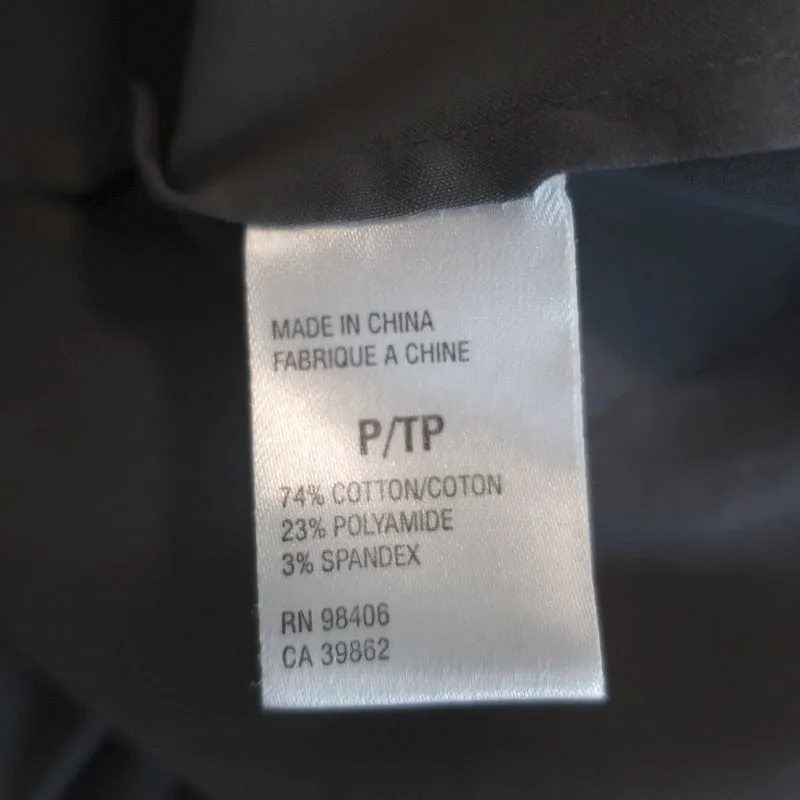 Chemise Theory à boutons Gris en coton extensible Taille Petite Haut à manches 3/4