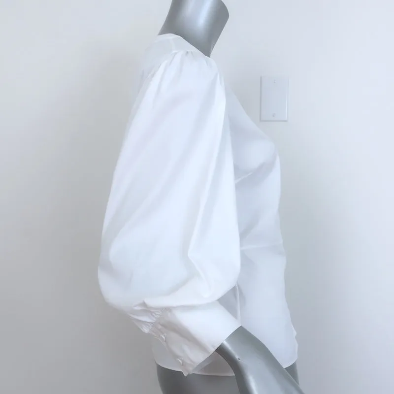 Theory Haut à boutons sur les manches Blanc en coton extensible Taille S