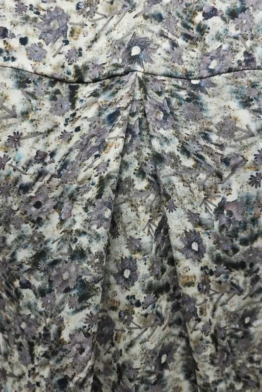 Blouse Theyskens' Theory à encolure tank, imprimé floral Tirty, en soie, taille petite, style high-low
