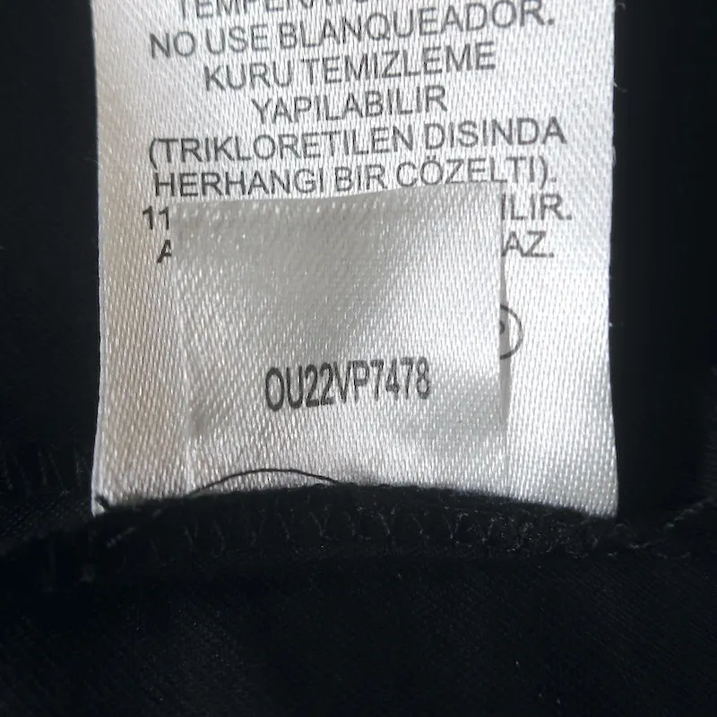 Tibi Blouse à manches ballon en crêpe marine Taille 6 Col rond