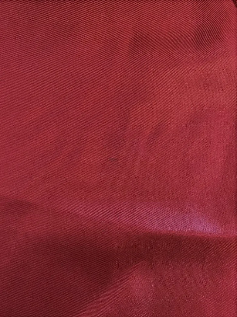 Tibi Mendini Blouse en Sergé Rouge Taille Moyenne Manches Longues Col en V