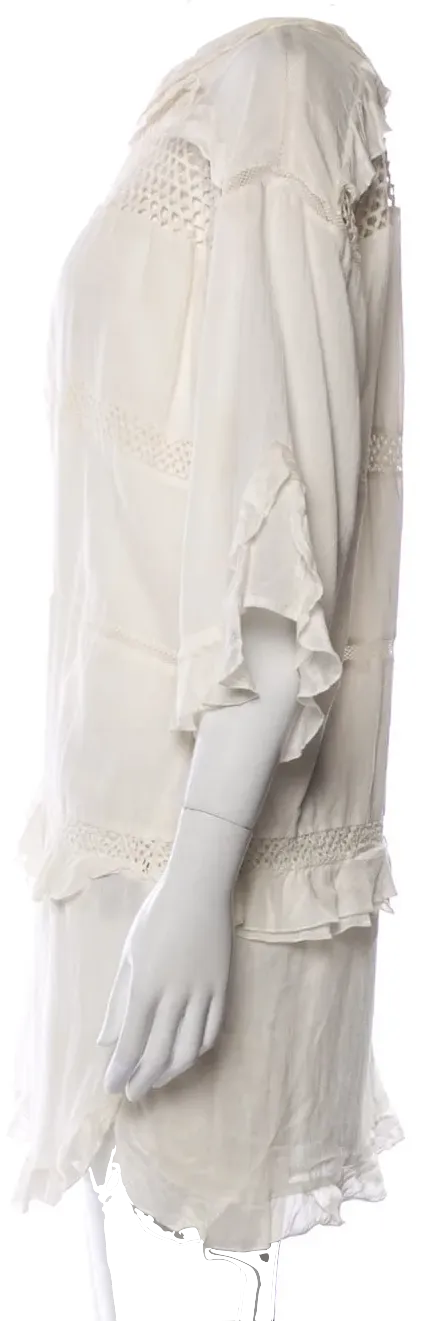 ÉTOILE ISABEL MARANT Paris. Robe mini oversized en crochet crème