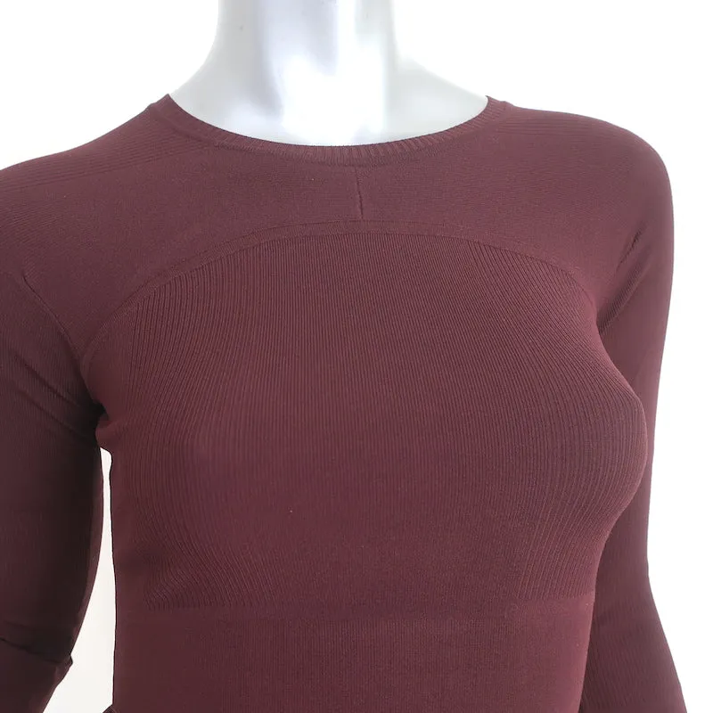 Haut à manches longues Tom Ford en jersey extensible bordeaux Taille S