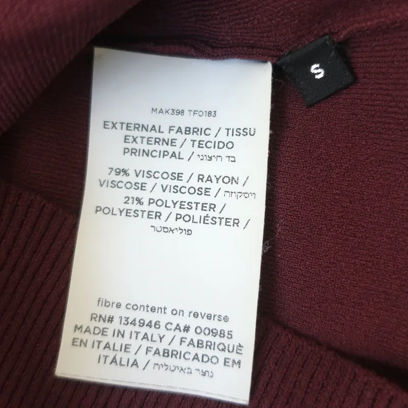 Haut à manches longues Tom Ford en jersey extensible bordeaux Taille S
