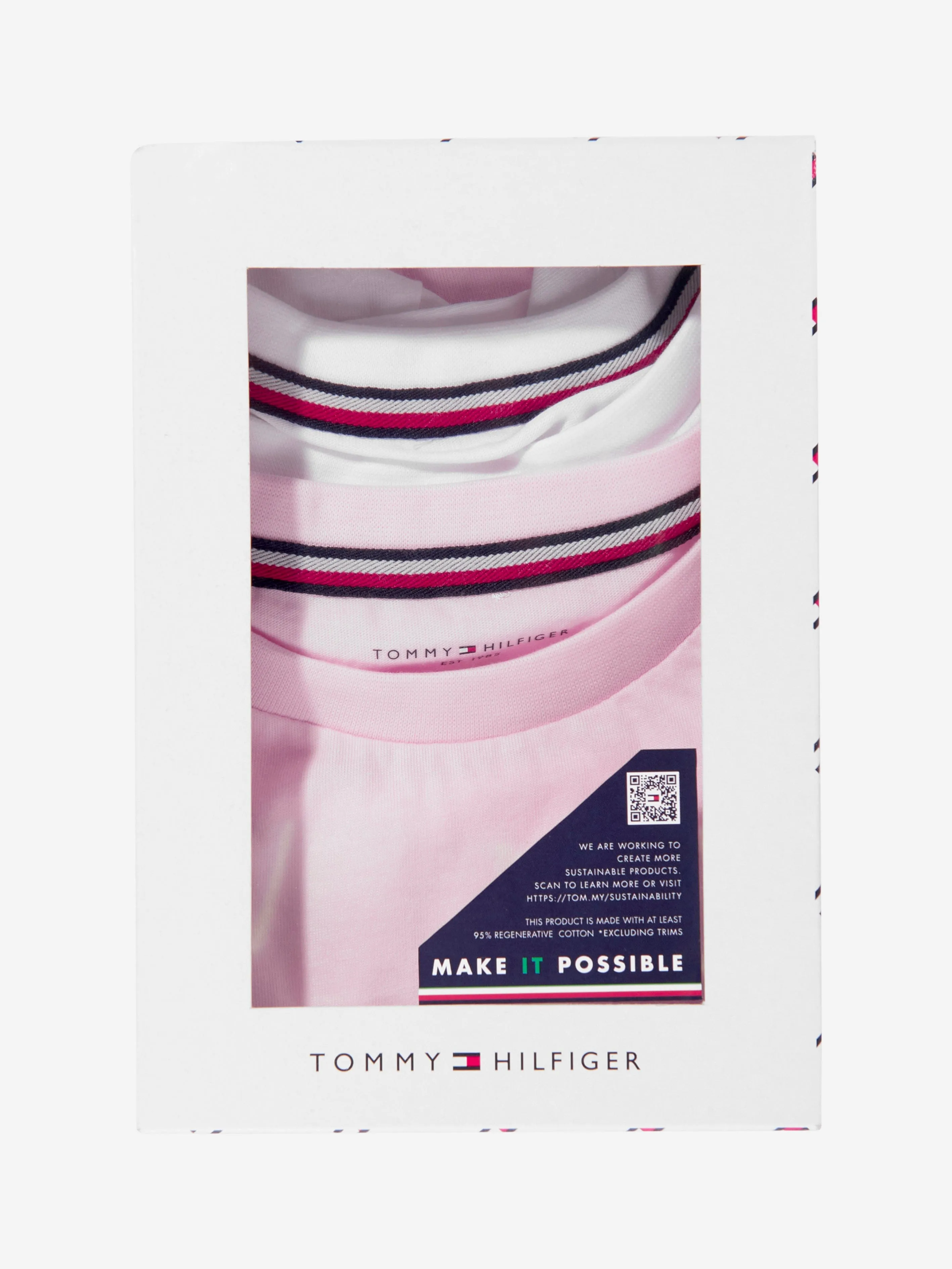 Tommy Hilfiger Filles Lot de 2 T-Shirts Rose