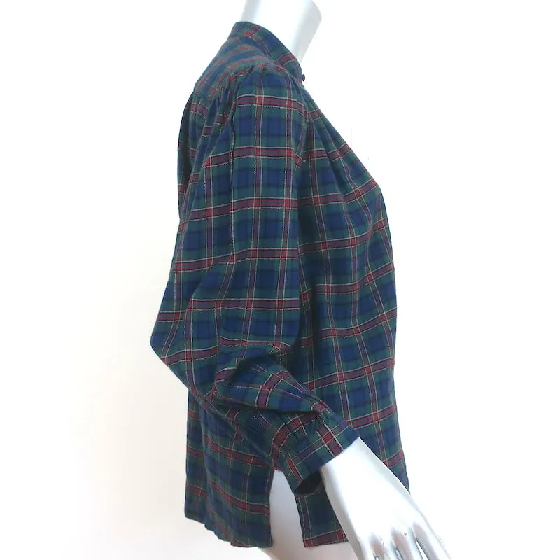 Trovata Blouse Oiseaux de Paradis Bailey Tissu Pailleté à Carreaux Taille Très Petite NEUVE