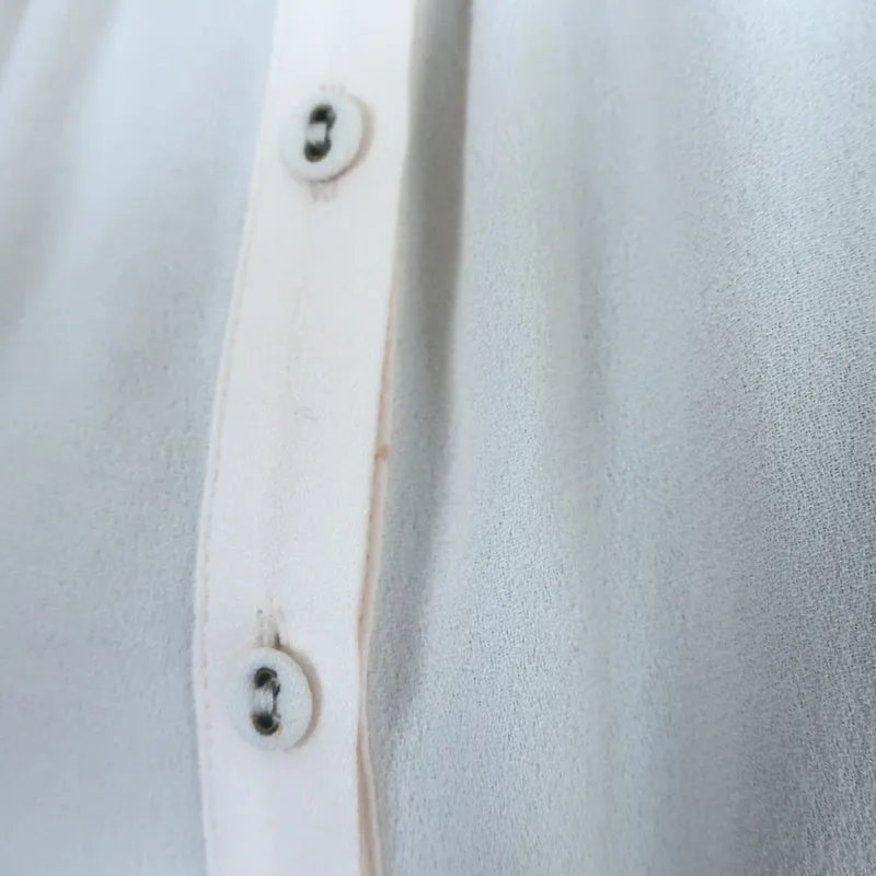 Ulla Johnson Clemens Blouse à Nœud Papillon Crème en Crêpe Taille 2 Haut à Manches Longues