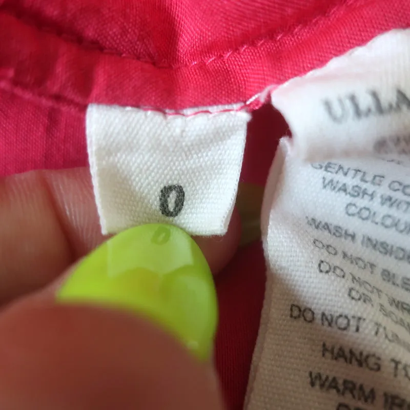 Ulla Johnson Desi Haut à Manches Ballonnes Fuchsia Brodé en Coton avec Bordure en Dentelle Taille 0