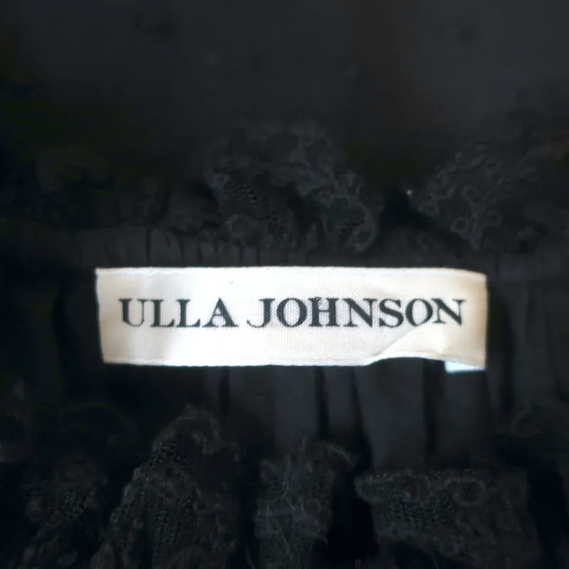 Débardeur Ulla Johnson Lea Noir en Coton à Pois Suisse Taille 0 Blouse sans Manches