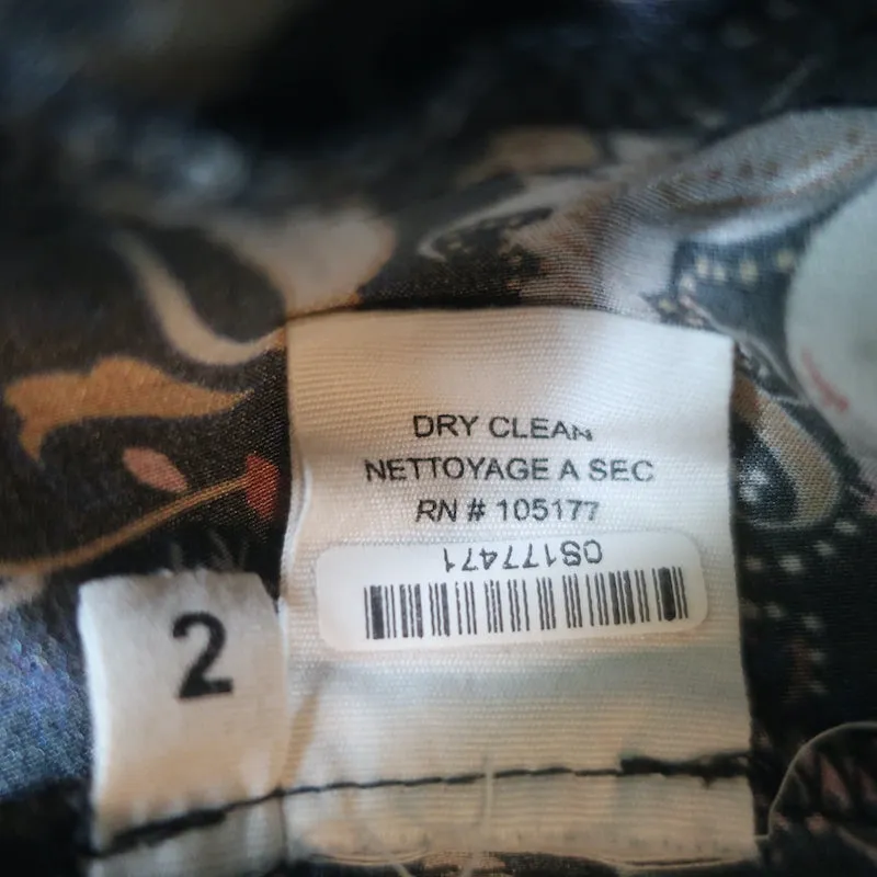 Ulla Johnson Haut à Pompons Posy Noir en Soie Imprimée Taille 2 Blouse sans Manches