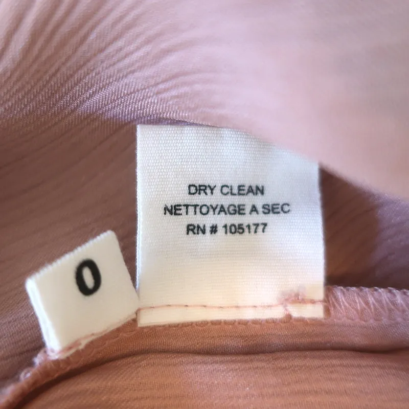 Ulla Johnson Winnie Blouse Smockée Rose Satin Taille 0 Manches Papillon