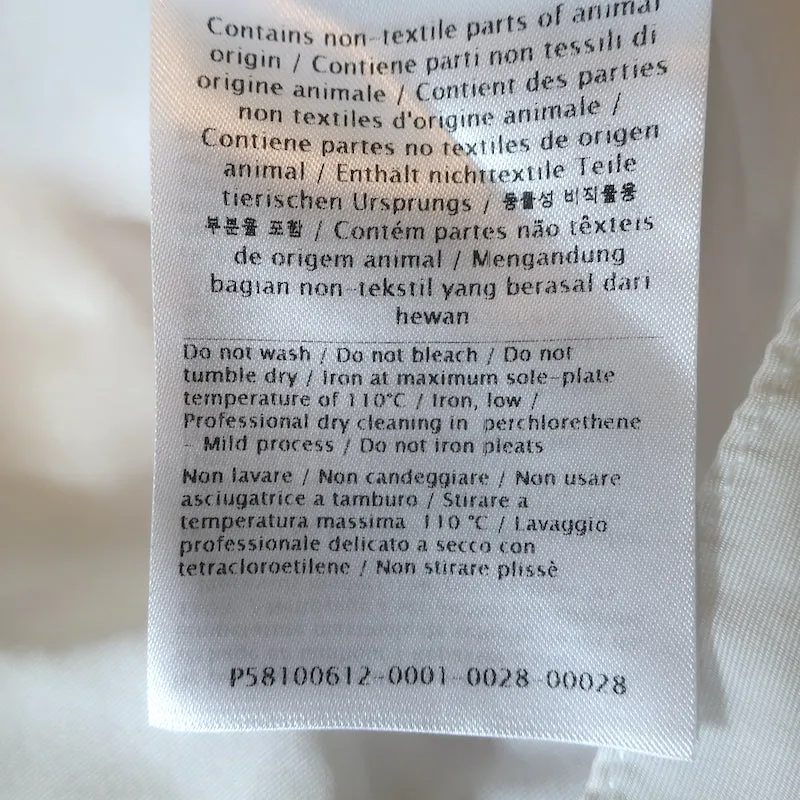 Valentino Haut à Cape Plissée Blanc en Coton Mixte Taille 44