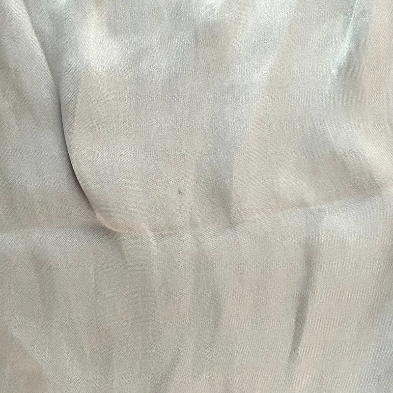 Vince Blouse à col roulé en satin doré Taille 2 à col manches 3/4