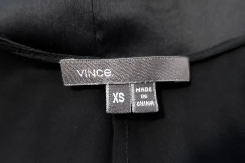 Débardeur Vince Racerback Noir Satin Taille Très Petite