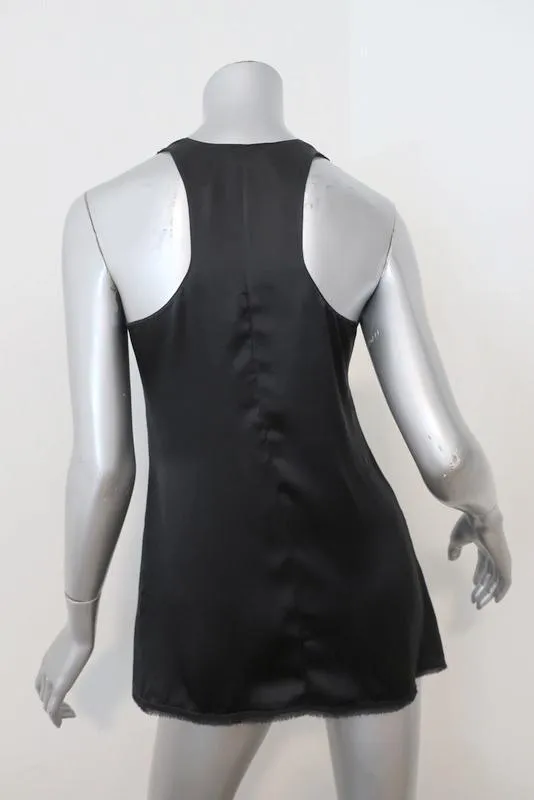 Débardeur Vince Racerback Noir Satin Taille Très Petite