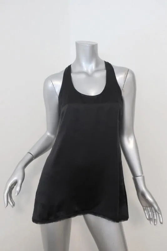 Débardeur Vince Racerback Noir Satin Taille Très Petite