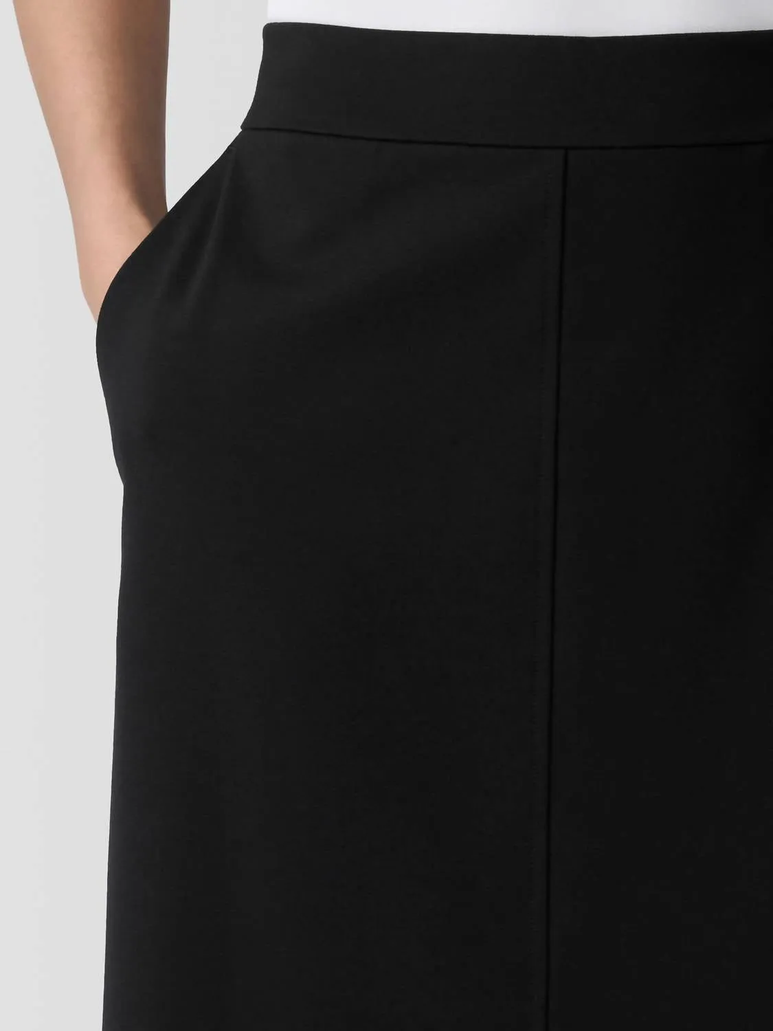 Jupe en Ponte Souple Lavable en Noir