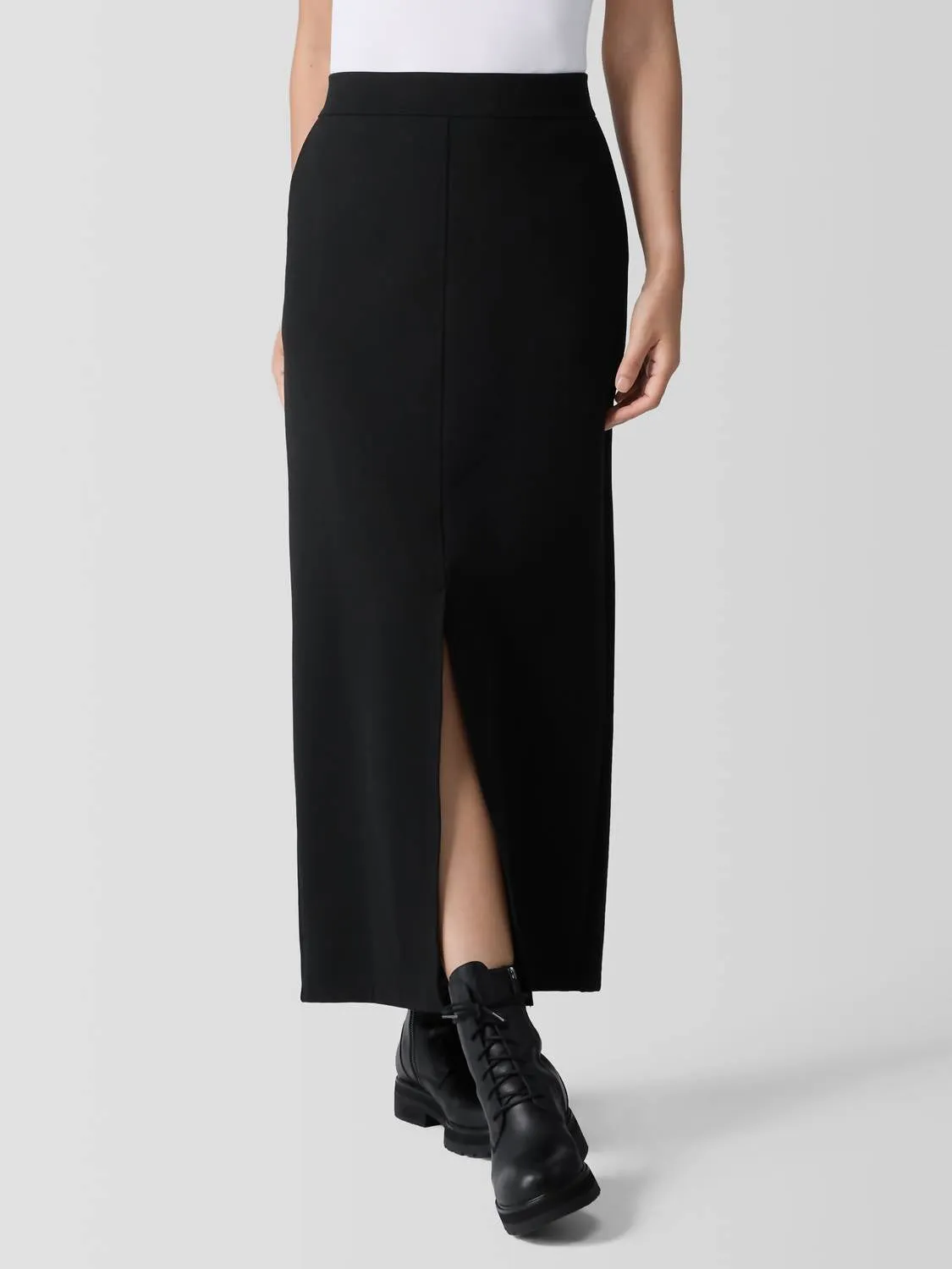 Jupe en Ponte Souple Lavable en Noir