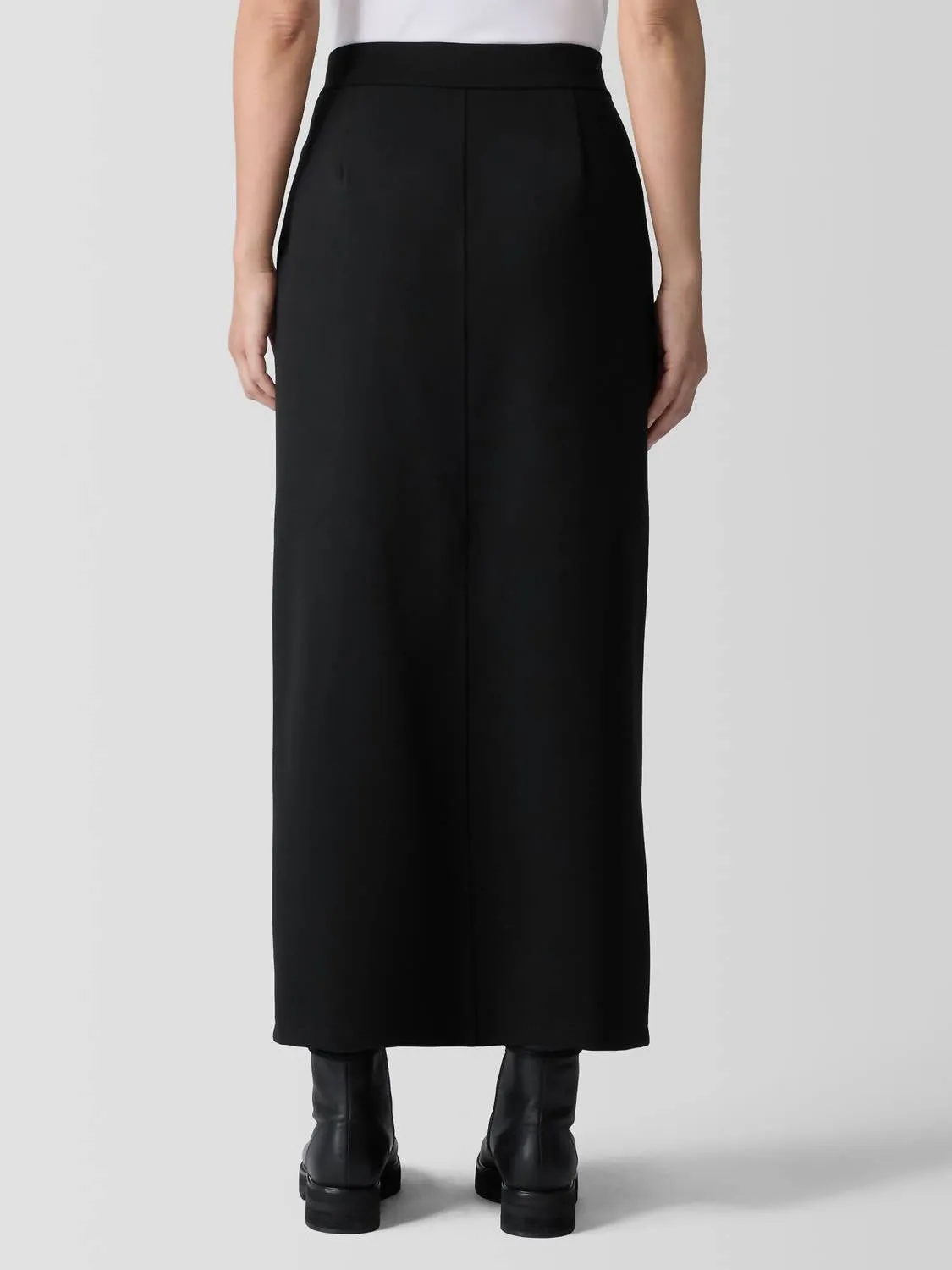 Jupe en Ponte Souple Lavable en Noir