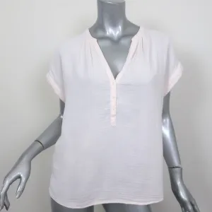 Xirena Cap Sleeve Top Sam Light Pink Cotton Gauze Size Medium